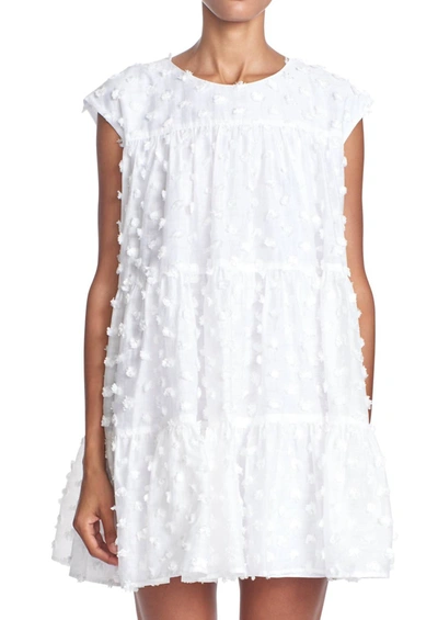 Shop Corey Lynn Calter Frannie Pom Pom Mini Dress In White