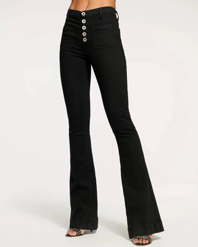 Shop Ramy Brook Cindy High-rise Flare Jeans In Black
