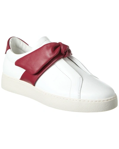 Shop Alexandre Birman Asymmetric Clarita Leather Sneaker In White