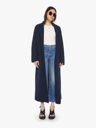 Shop Sablyn Eden Duster With Pockets Midnight Navy Shirt In Blue, Size Large
