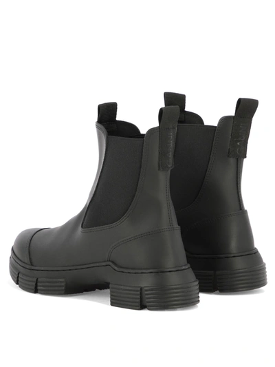 Shop Ganni City Recycled Rubber Ankle Boots