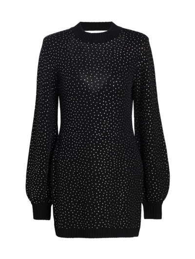 Shop Generation Love Women's Chiraz Crystal Mini Sweaterdress In Black