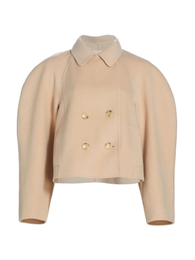 Shop Ulla Johnson Women's Coralie Wool-blend Cropped Jacket In Bone