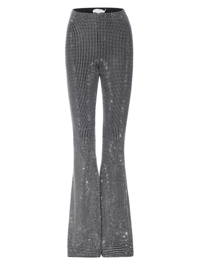 Shop Good American Women's Hotfix Crystal Flared Pants In Black