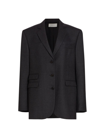 Shop The Row Women's Ule Wool Single-breasted Jacket In Charcoal Grey Melange