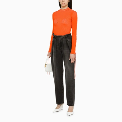 Off-white Black Washed Balloon Jeans In Black