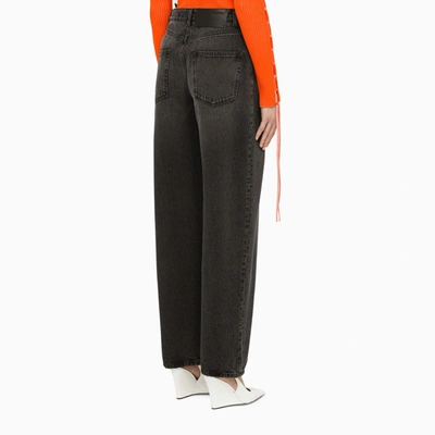 Off-white Black Washed Balloon Jeans In Black