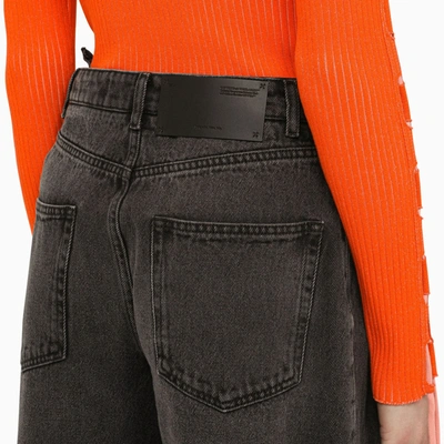 Off-white Black Washed Balloon Jeans In Black