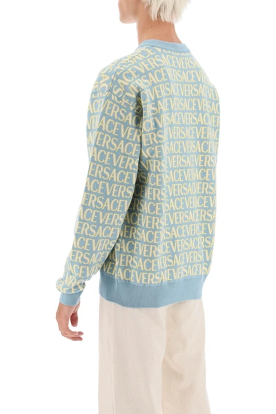 Shop Versace Monogram Cotton Sweater