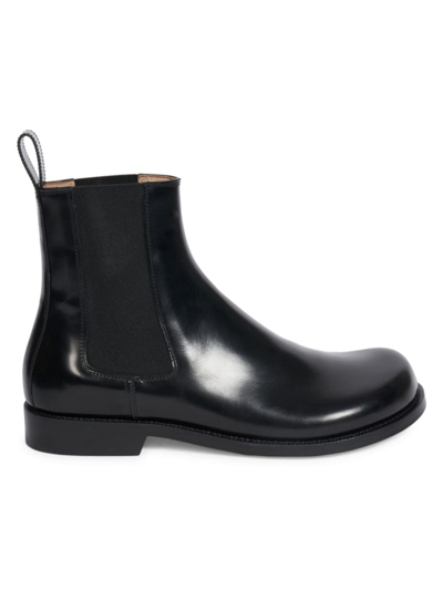 Shop Loewe Women's Campo Patent Leather Chelsea Boots In Black