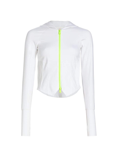 Shop Fp Movement Women's Playin For Keeps Zip Jacket In White Combo