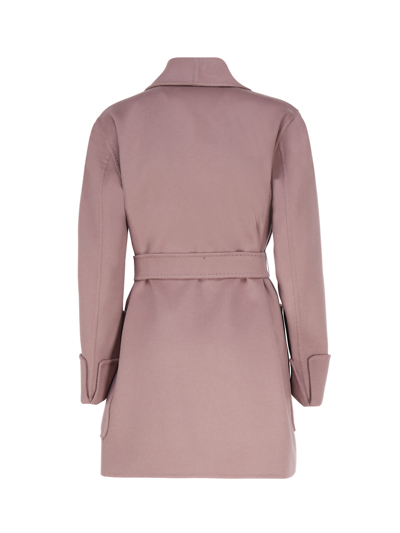Shop Max Mara Deconstructed Jacket In Wool And Cashmere In Pink