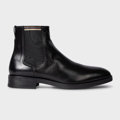 Shop Paul Smith Black Leather 'lansing' Chelsea Boots In Blacks