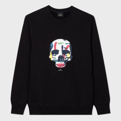 Shop Ps By Paul Smith Mens Sweatshirt Skull Multi In Blacks