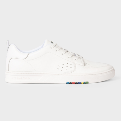 Shop Ps By Paul Smith White Leather 'cosmo' Sneakers