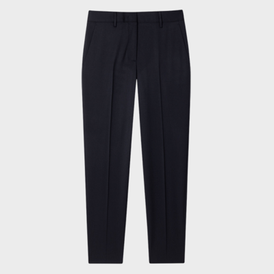 Shop Paul Smith A Suit To Travel In - Women's Tapered-fit Black Wool Trousers In Blacks