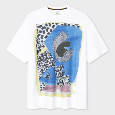 Shop Paul Smith Mens Abstract Print Tshirt In White