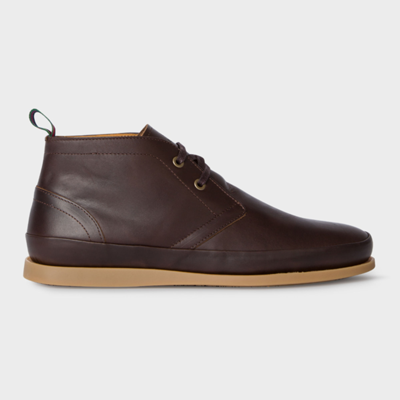 Shop Paul Smith Men's Brown Matte Finish Leather 'cleon' Boots