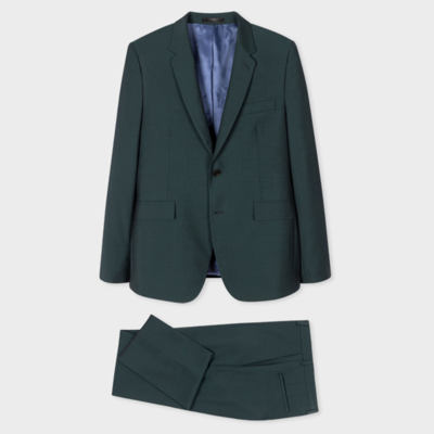 Shop Paul Smith Mens Slim Fit 2btn Suit In Dark Green