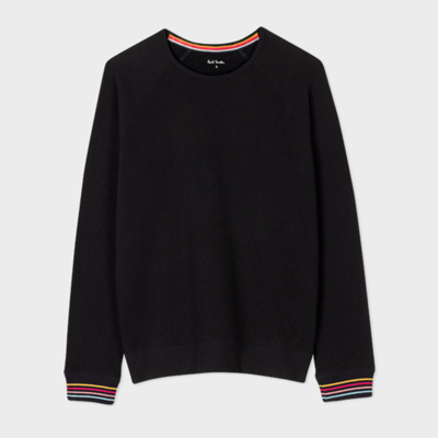 Paul Smith Women Top Swirl Strp Rib In Black