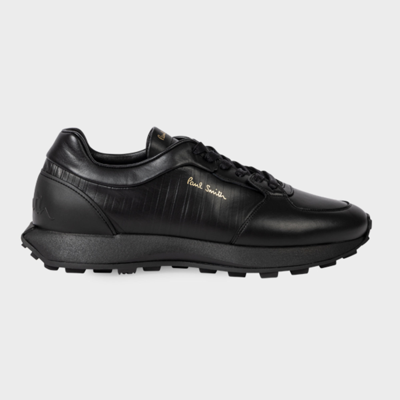 Shop Paul Smith Black 'eighty Five' Leather Trainers In Blacks