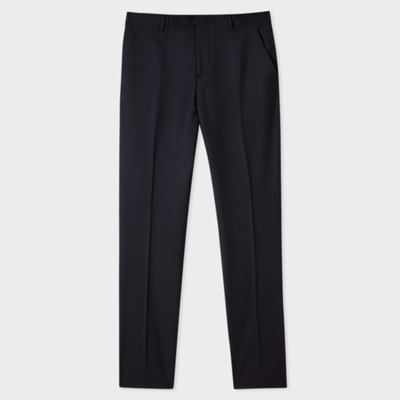 Shop Paul Smith Slim-fit Black Wool 'a Suit To Travel In' Trousers In Blacks