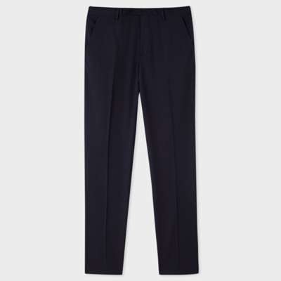 Shop Paul Smith Slim-fit Navy Wool 'a Suit To Travel In' Trousers Blue In Blues