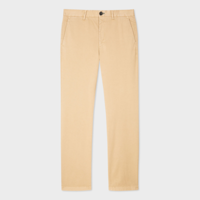 Shop Paul Smith Mens Mid Fit Chino Zebra Emb In Tan