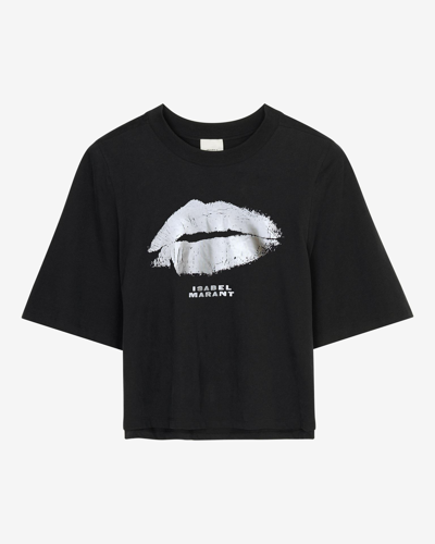 Shop Isabel Marant Ben Cotton T-shirt In Black