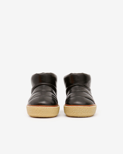 Shop Isabel Marant Eskee Lambskin Leather Snow Boots In Black