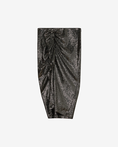 Shop Isabel Marant Étoile Dolene Skirt In Silver