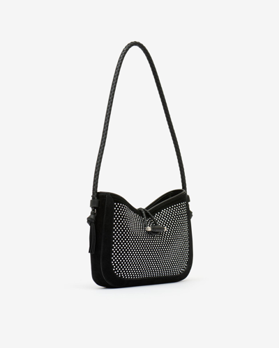 Shop Isabel Marant Vigo Leather Shoulder Baguette Bag In Black