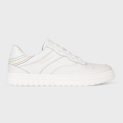 Shop Ps By Paul Smith White Leather 'liston' Trainers In Whites
