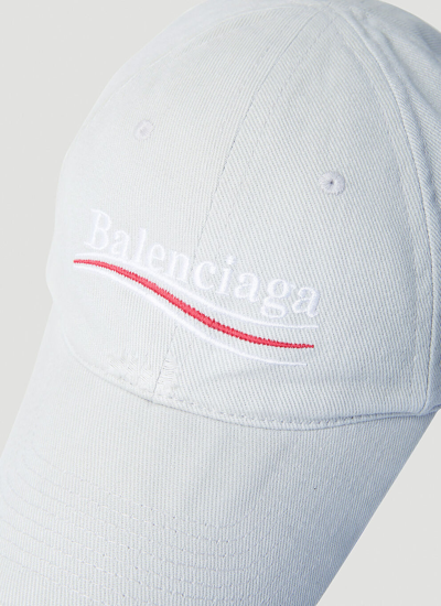 Shop Balenciaga Men Political Campaign Baseball Cap In White