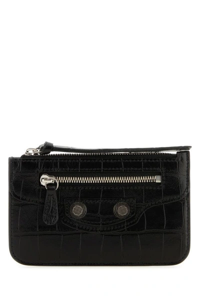 Shop Balenciaga Woman Black Leather Le Cagole Wallet
