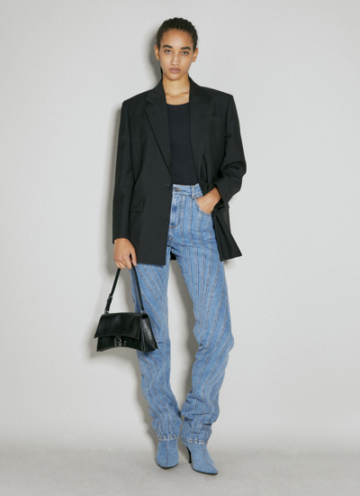 Shop Balenciaga Women Crush Small Sling Shoulder Bag In Black