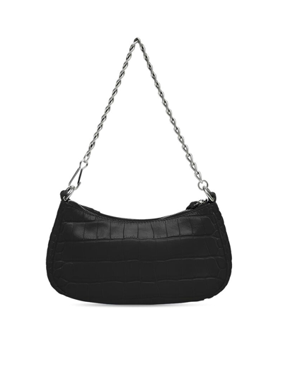 Shop Balenciaga Women Le Cagole Mini Bag With Crocodile And Rhinestones Chain For Women In Black
