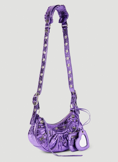 Shop Balenciaga Women Le Cagole Xs Shoulder Bag In Purple