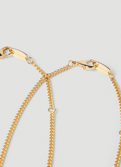 Shop Balenciaga Women Lovelock Double Necklace In Gold
