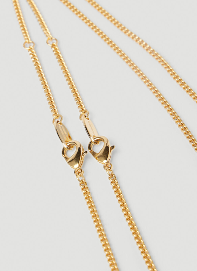 Shop Balenciaga Women Lovelock Double Necklace In Gold