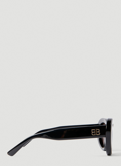 Shop Balenciaga Women Monaco Round Sunglasses In Black