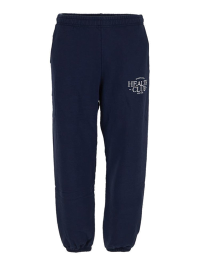 Shop Sporty And Rich Sporty & Rich Sr Health Logo Printed Pants In Blue