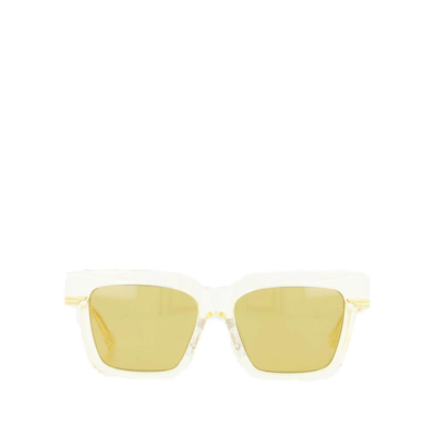 Shop Bottega Veneta Eyewear Square Frame Sunglasses In White
