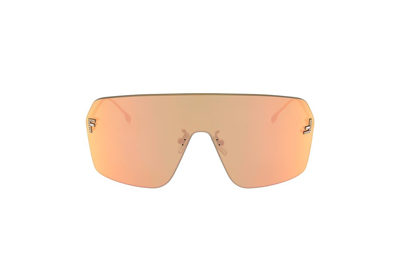 Shop Fendi Eyewear Oversized Frame Sunglasses In Gold