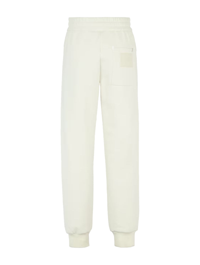 Shop Fendi Women White Fleece Trousers