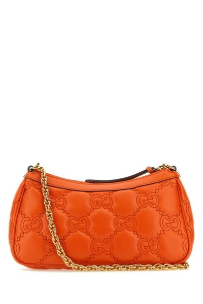 Shop Gucci Woman Orange Leather Handbag