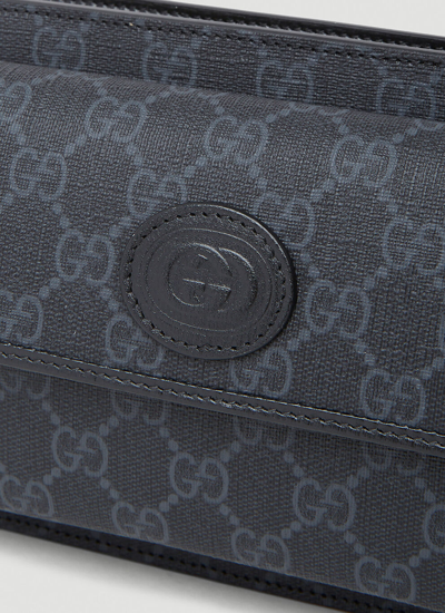 Shop Gucci Women Gg Supreme Belt Bag In Black