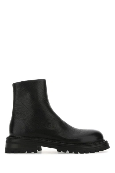 Shop Marsèll Marsell Man Black Leather Ankle Boots
