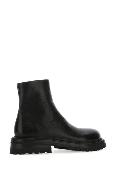 Shop Marsèll Marsell Man Black Leather Ankle Boots