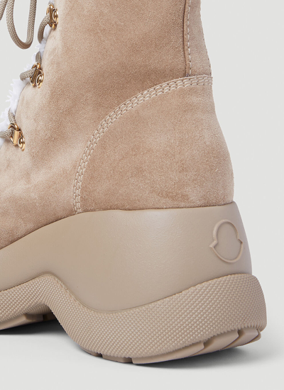 Shop Moncler Women Resile Trek Ankle Boots In Cream